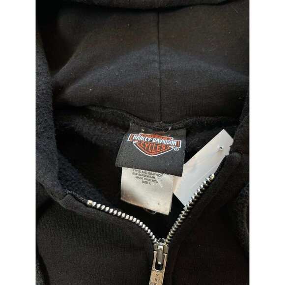 Vintage Harley Davidson Quebec Flames Zip Hoodie L - Picture 6 of 6